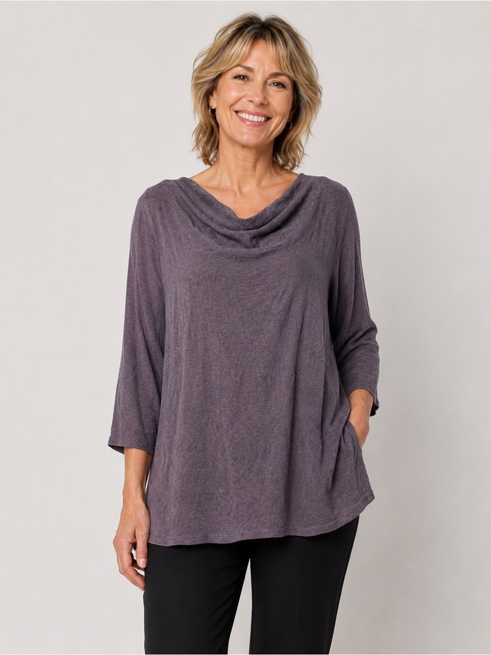 Cut Loose Purple Textured Blouse Women’s Size XL